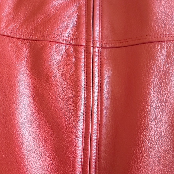 Red leather jacket size XS - Picture 4 of 8